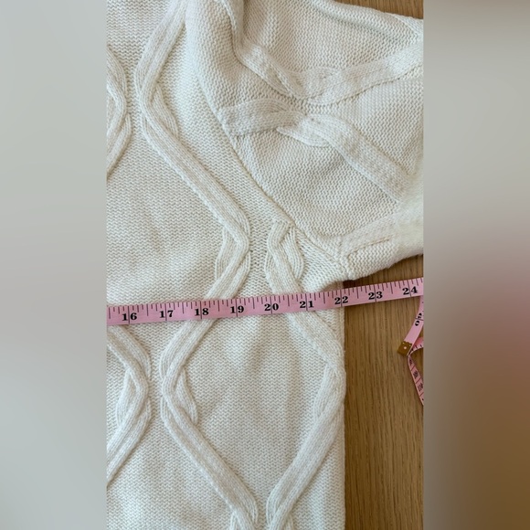 PETITE STUDIO by Keeley Wool Knit Sweater Ivory Size Small 1711 - Picture 10 of 14
